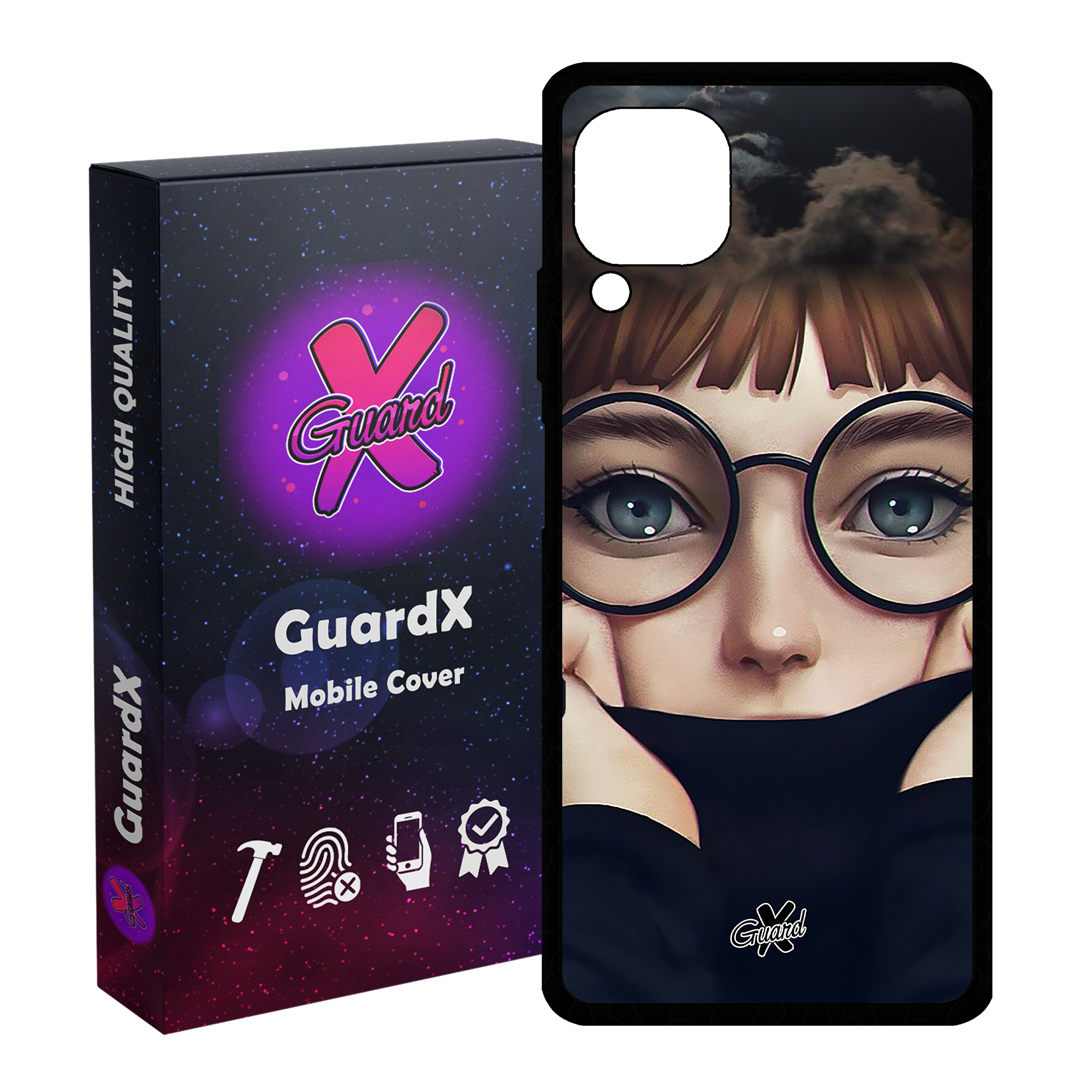 کاور گارد ایکس طرح Girl مدل Glass10040 مناسب برای گوشی موبایل هوآوی Nova 7i / Nova 6 SE / P40 Lite