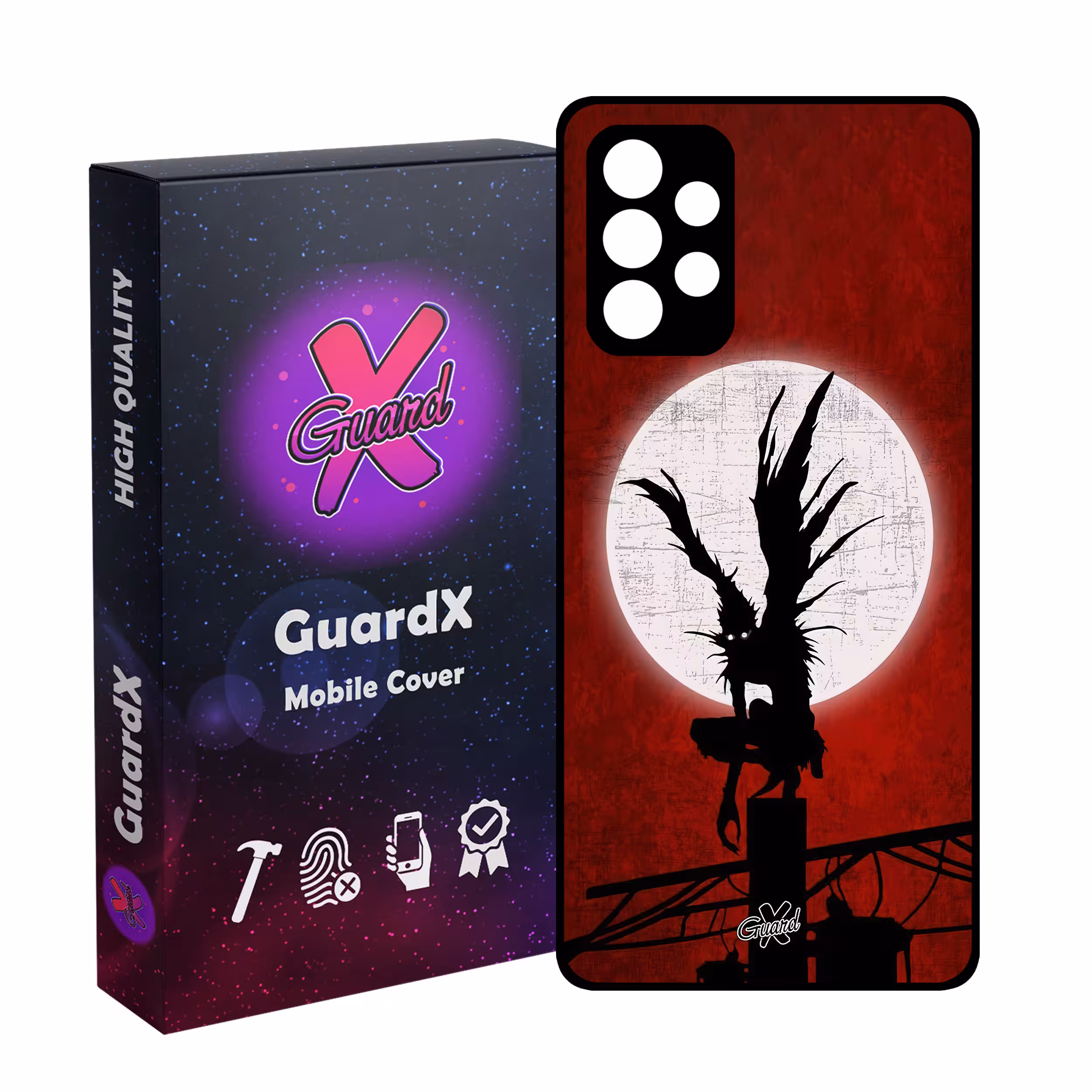 کاور گارد ایکس طرح دفترچه مرگ انیمه مدل Glass10556 مناسب برای گوشی موبایل سامسونگ Galaxy A32 4G