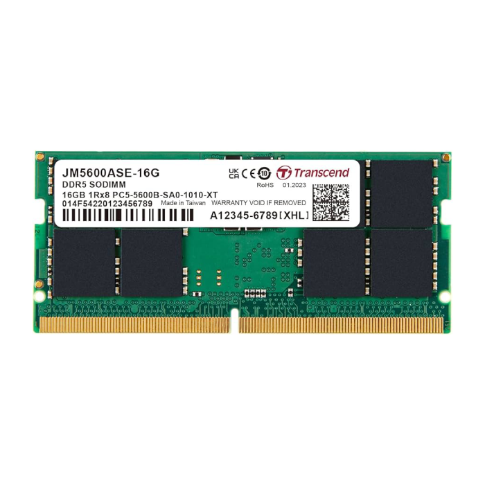 رم لپ تاپ DDR5 تک کاناله 5600 مگاهرتز CL46 ترنسند JM5600ASE ظرفیت 16 گیگابایت