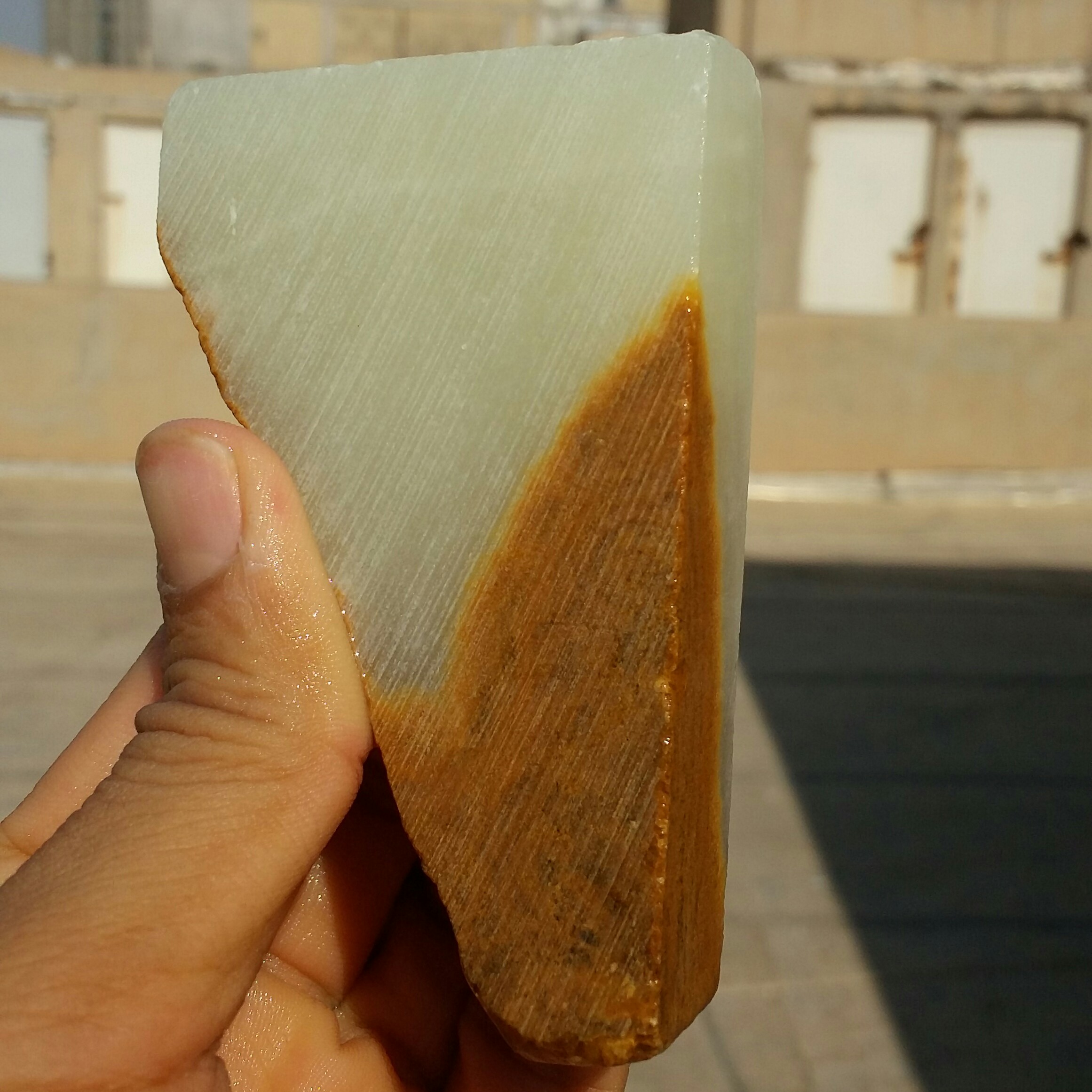 اسلایس سنگ راف مرمر  رنگین کمانی 100 در 100 طبیعی شاهکار خلقت کد 11403