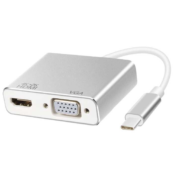 مبدل USB-C به HDMI و VGA مدل U2