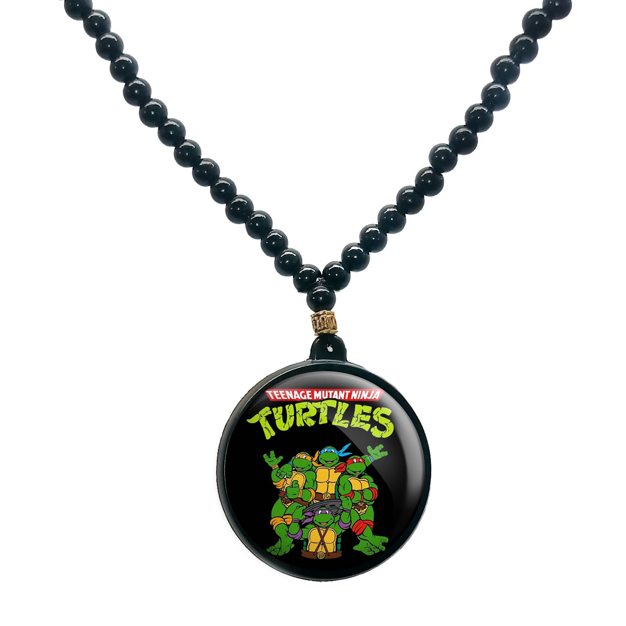 گردنبند پرمانه طرح لاکپشت‌های نینجا کد pmd.10001 مدل دو طرفه