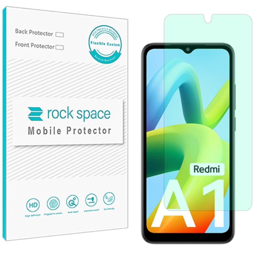 گلس  شیائومی Xiaomi Redmi A1 مدل نانو هیدروژل گرین لایت برند راک اسپیس   