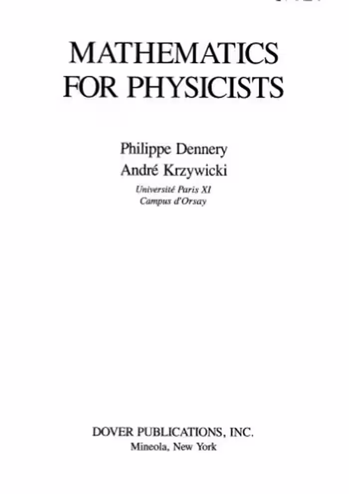 خرید و دانلود نسخه کامل کتاب Mathematics for physicists