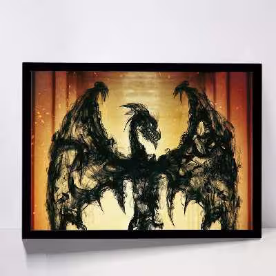 تابلو مدل dragon of ashes کد F-12005