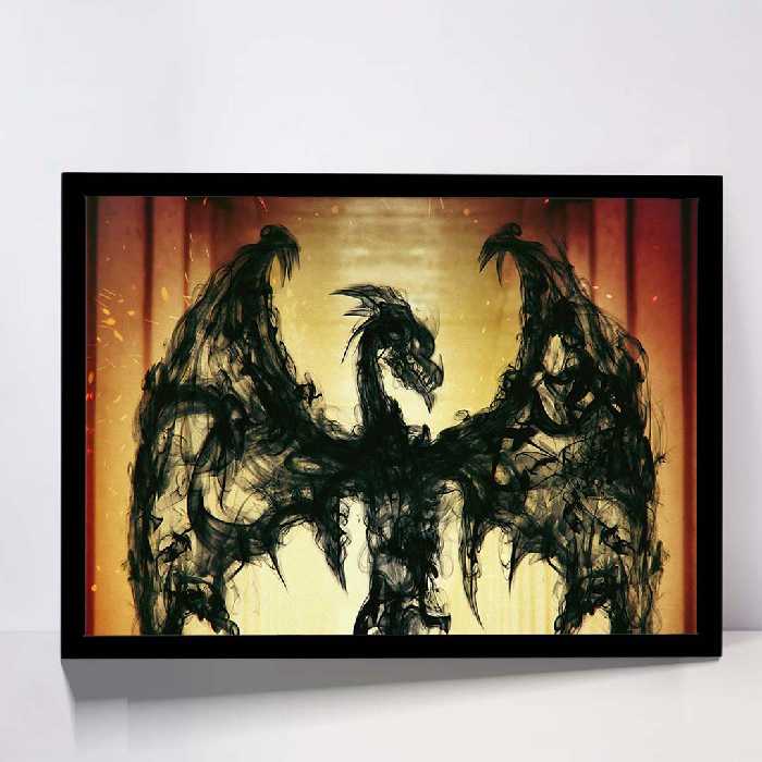 تابلو مدل dragon of ashes کد F-12005