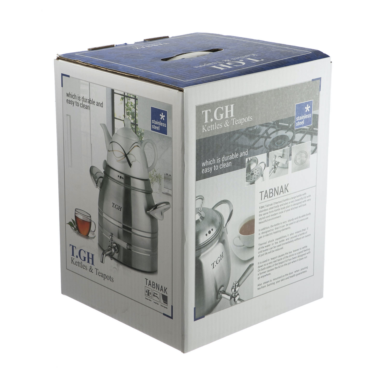 ست کتری و قوری تابناک مدل T.GH کد 6020