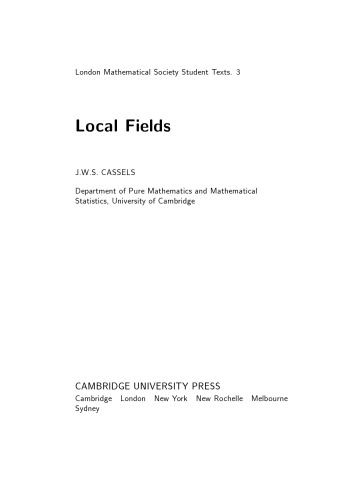 خرید و دانلود نسخه کامل کتاب Local Fields