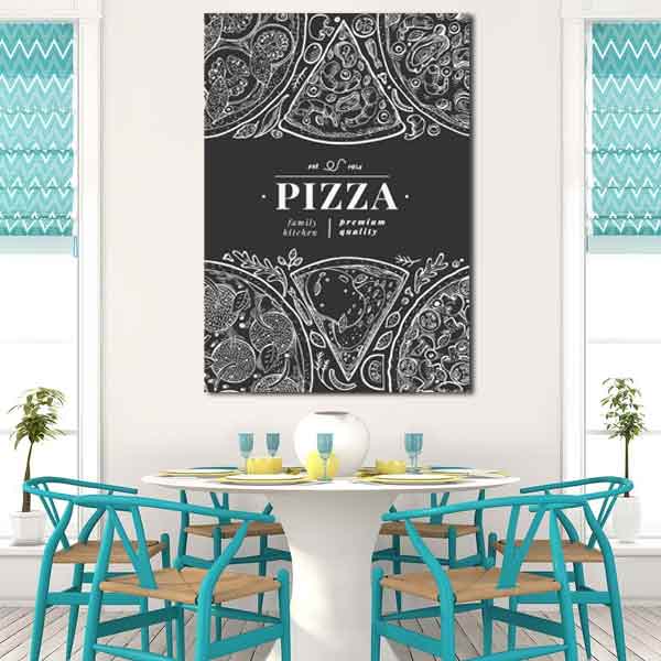 تابلو بوم مدل چاپی طرح فست فود پیتزا کد LAV-2004