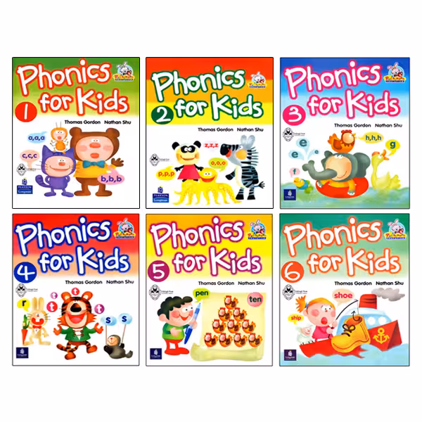 کتاب Phonics For Kids اثر Thomas Gordon And Nathan Shu انتشارات اشتیاق نور شش جلدی