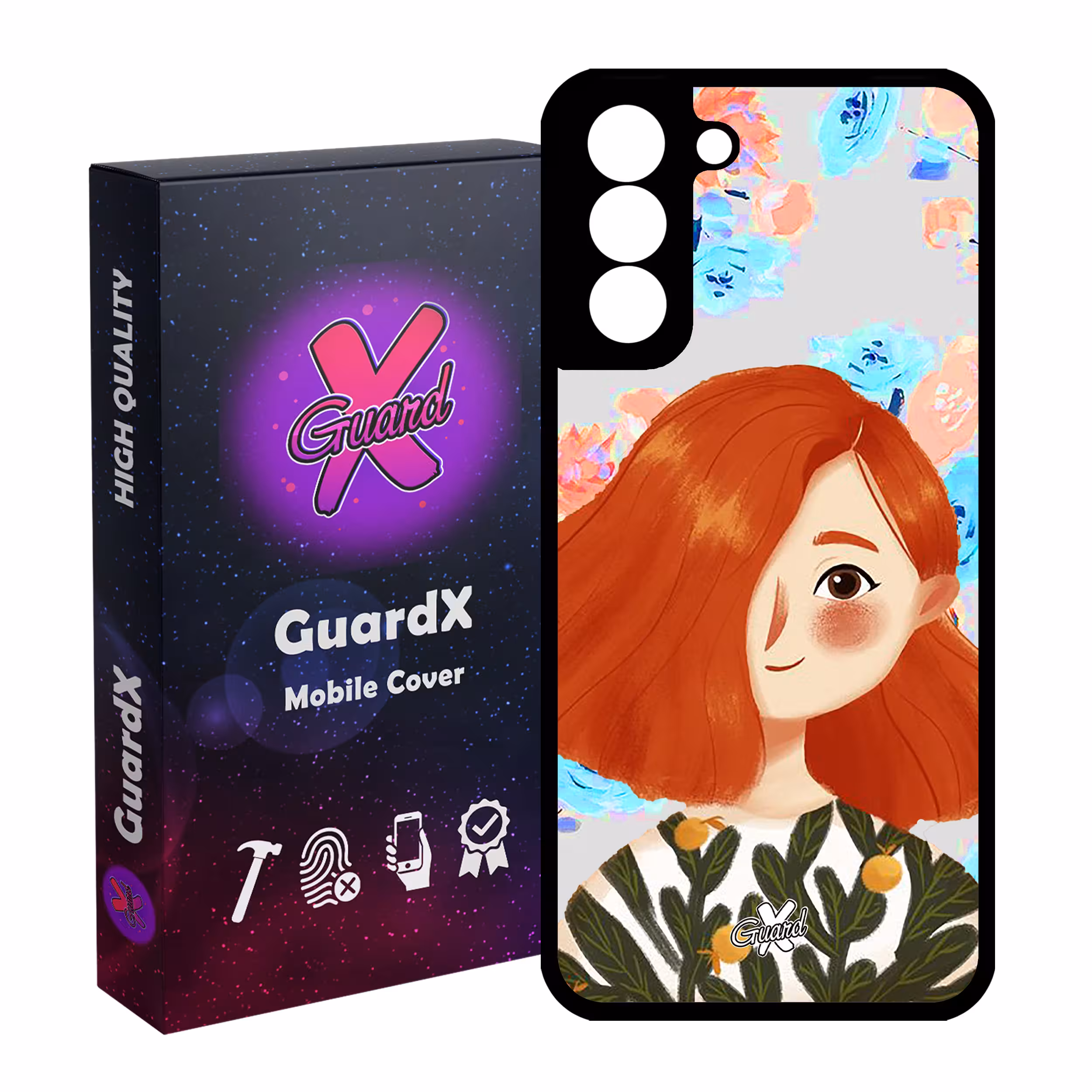 کاور گارد ایکس طرح دختر مدل Glass10324 مناسب برای گوشی موبایل سامسونگ Galaxy S21 FE