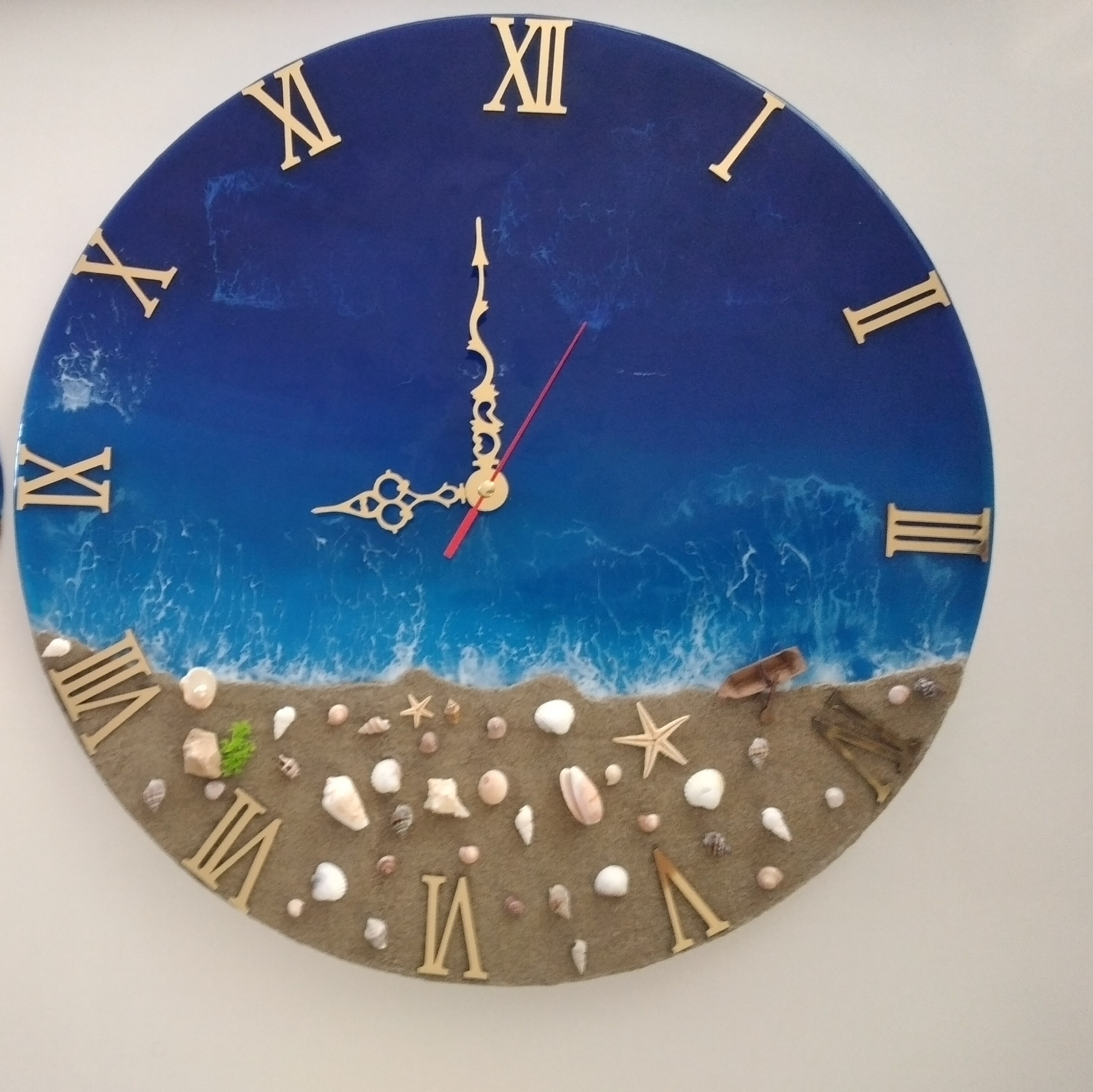 ست ساعت دیواری و جاکلیدی طرح دریا