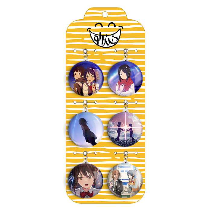 جاکلیدی خندالو مدل انیمه یورنیم کد 855A مجموعه 6 عددی