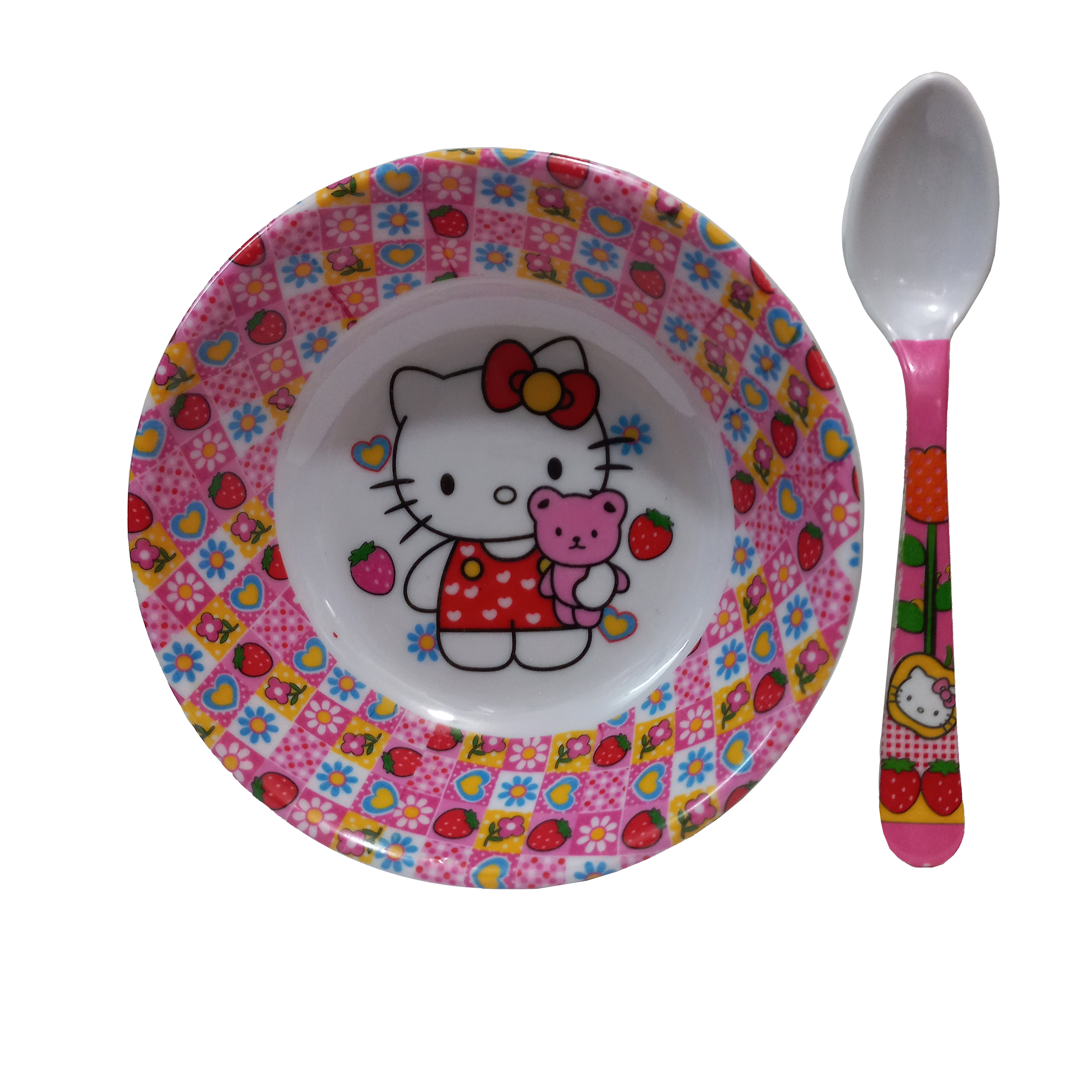 ست پیاله و قاشق کودک طرح کیتی