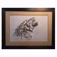 تابلو نقاشی مداد رنگی طرح ببر کد 6161