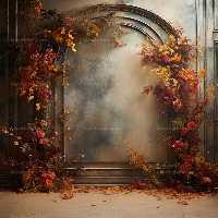 بک دراپ عکاسی گل و برگ زرد | گرافیک با طعم تربچه