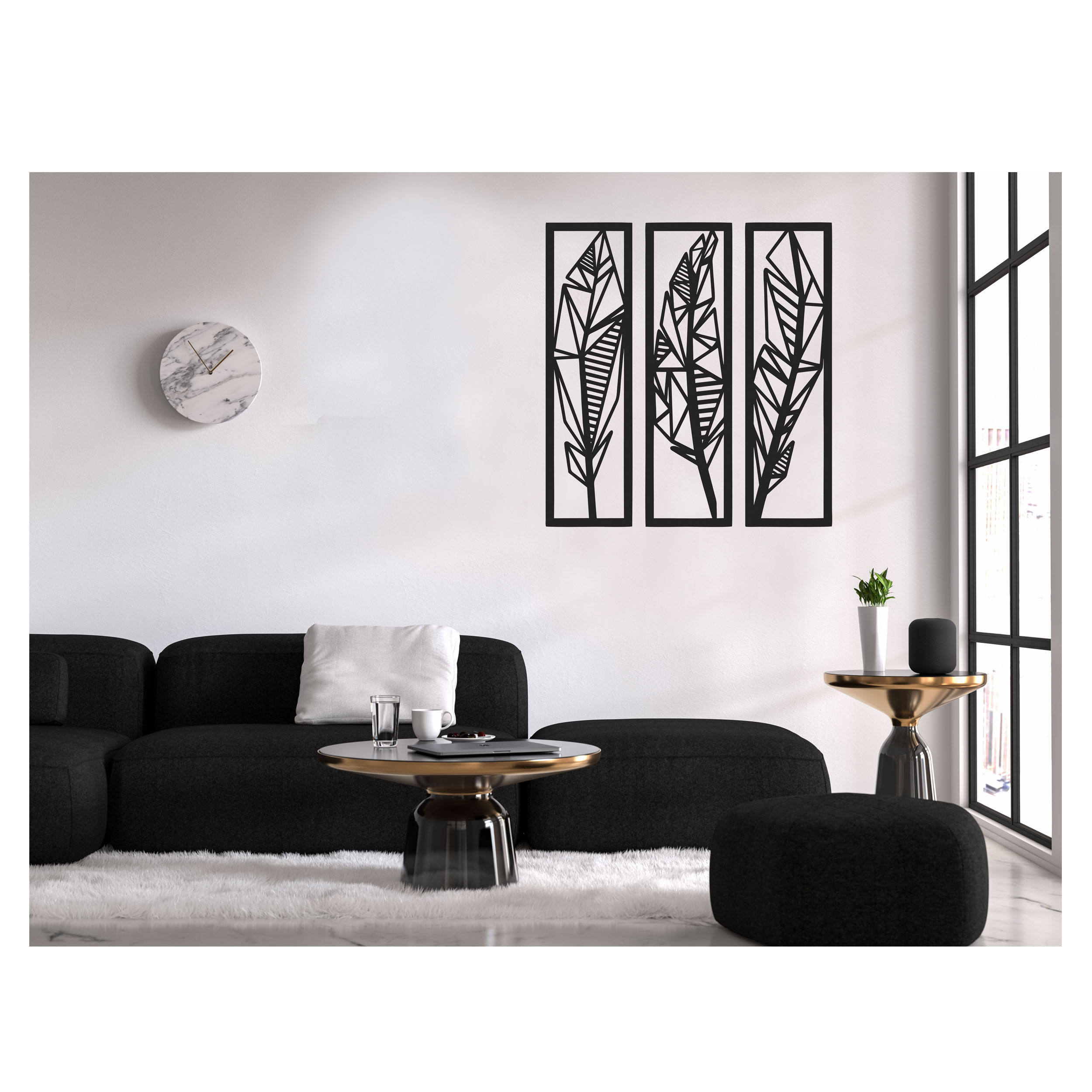 دیوارکوب طرح برگ کد GOL3