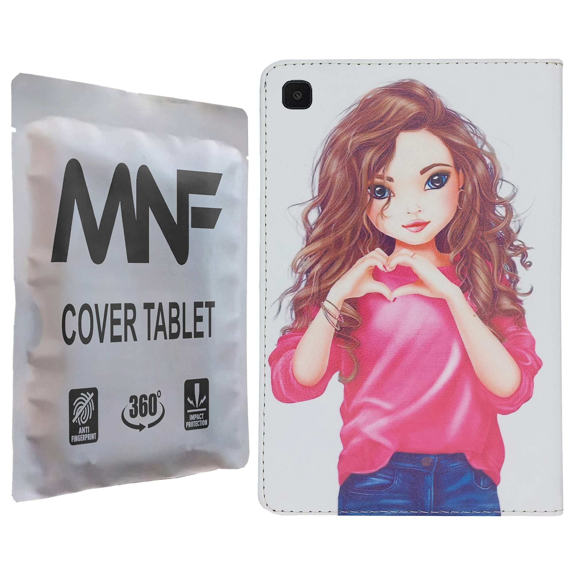 کیف کلاسوری ام ان اف طرح دختر فانتزی کد M-226 مناسب برای تبلت سامسونگ Galaxy Tab A7 10.4 2020 / T505