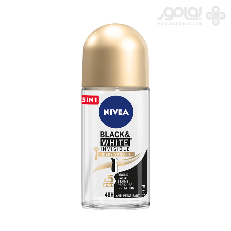 رول ضد تعریق زنانه بلک اند وایت نیوا مدل SILKY SMOOTH حجم 50 میل