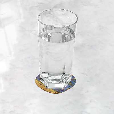 زیر لیوانی ترمه طراحان ایده مدل گل و مرغ مینیاتوری کد trm525 بسته شش عددی