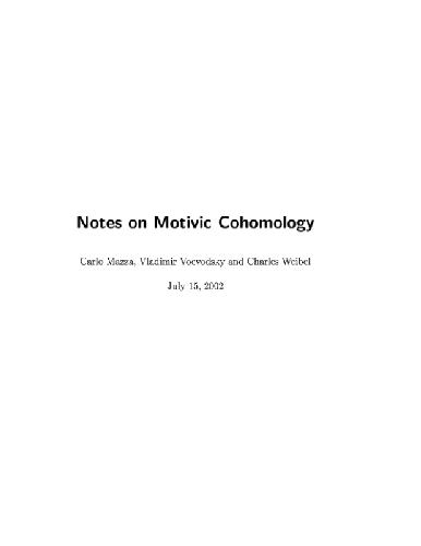خرید و دانلود نسخه کامل کتاب Notes on Motivic Cohomology