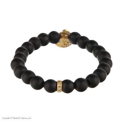 دستبند مدل مهره ای اونیکس طرح پرنده کد 6970