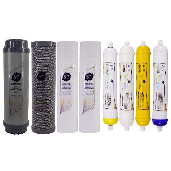 فیلتر دستگاه تصفیه آب آکوآ اسپرینگ مدل F-S7-A8Q مجموعه 8 عددی