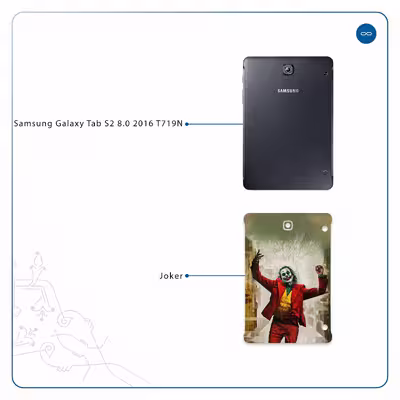 برچسب پوششی ماهوت مدل Joker مناسب برای تبلت سامسونگ Galaxy Tab S2 8.0 2016 T719N