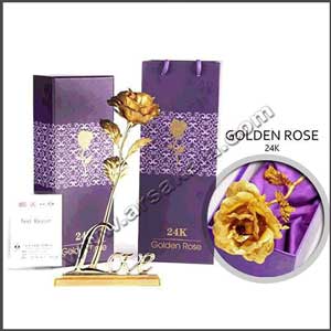 گل رز طلا استند دار