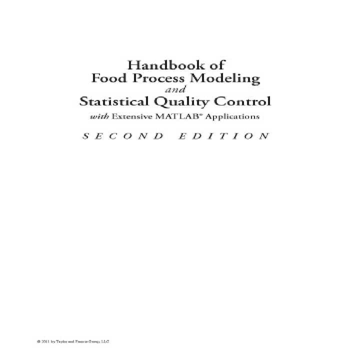 خرید و دانلود نسخه کامل کتاب Handbook of food process modeling and statistical quality control : with extensive MATLAB applications