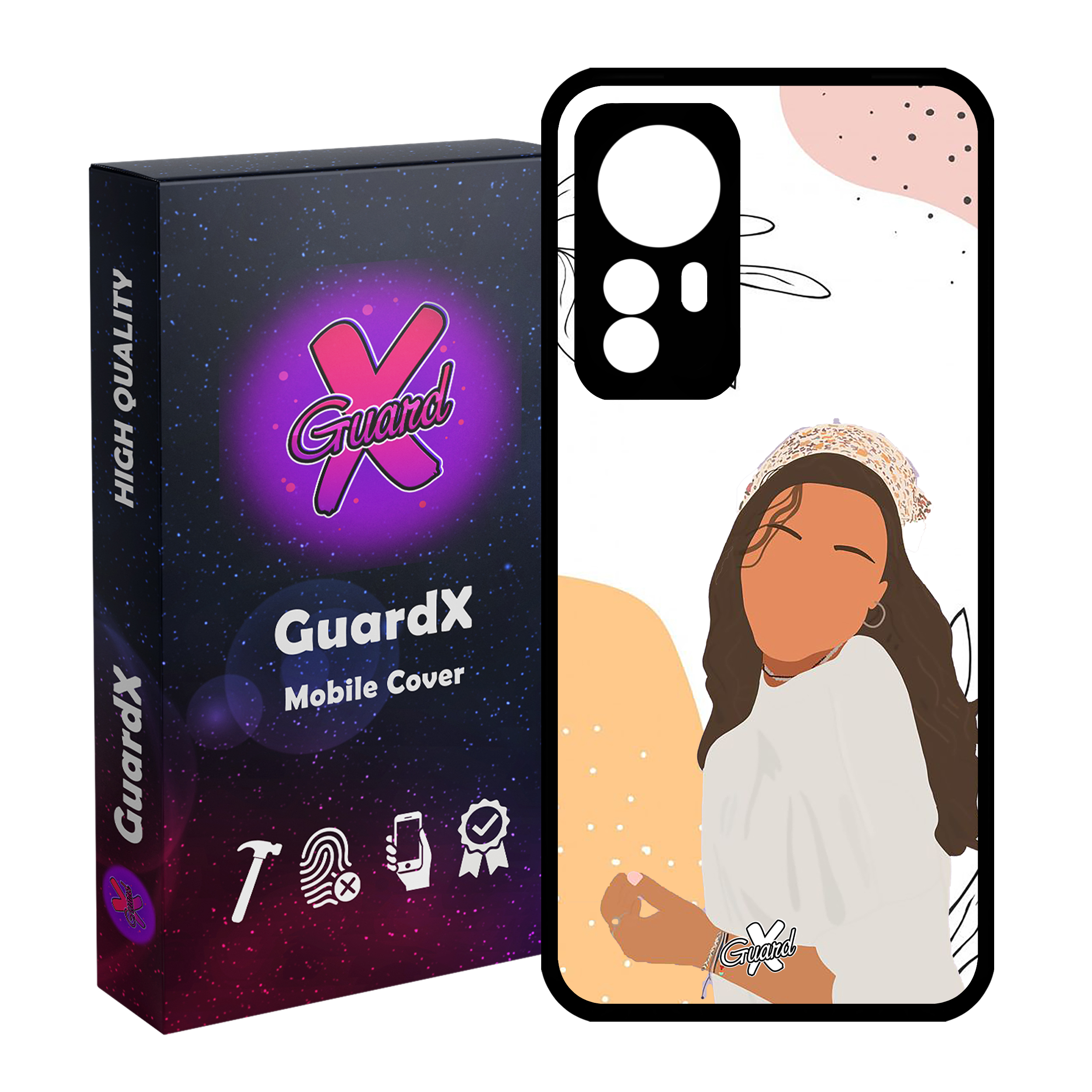 کاور گارد ایکس طرح دختر مدل Glass10367 مناسب برای گوشی موبایل شیائومی Mi 12/Mi 12X/Mi 12S