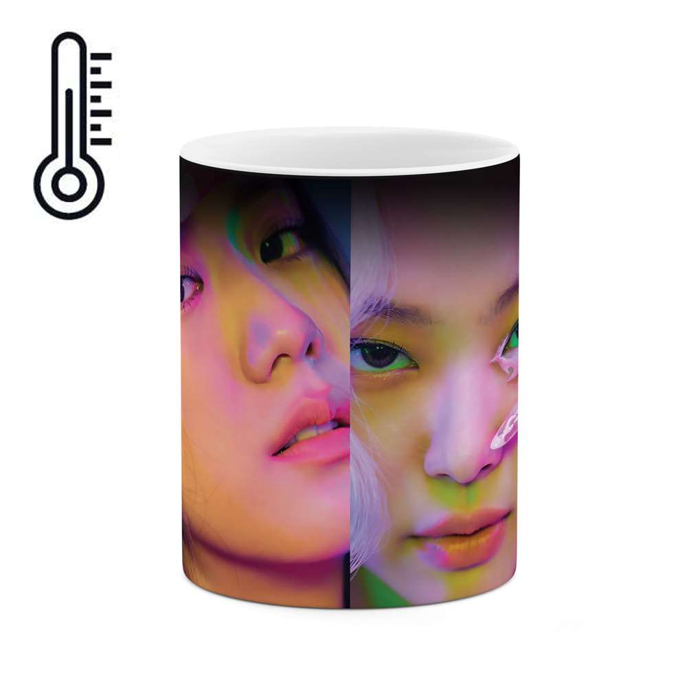 ماگ حرارتی طرح خوشگلای گروه بلک پینک مدل mgph02885