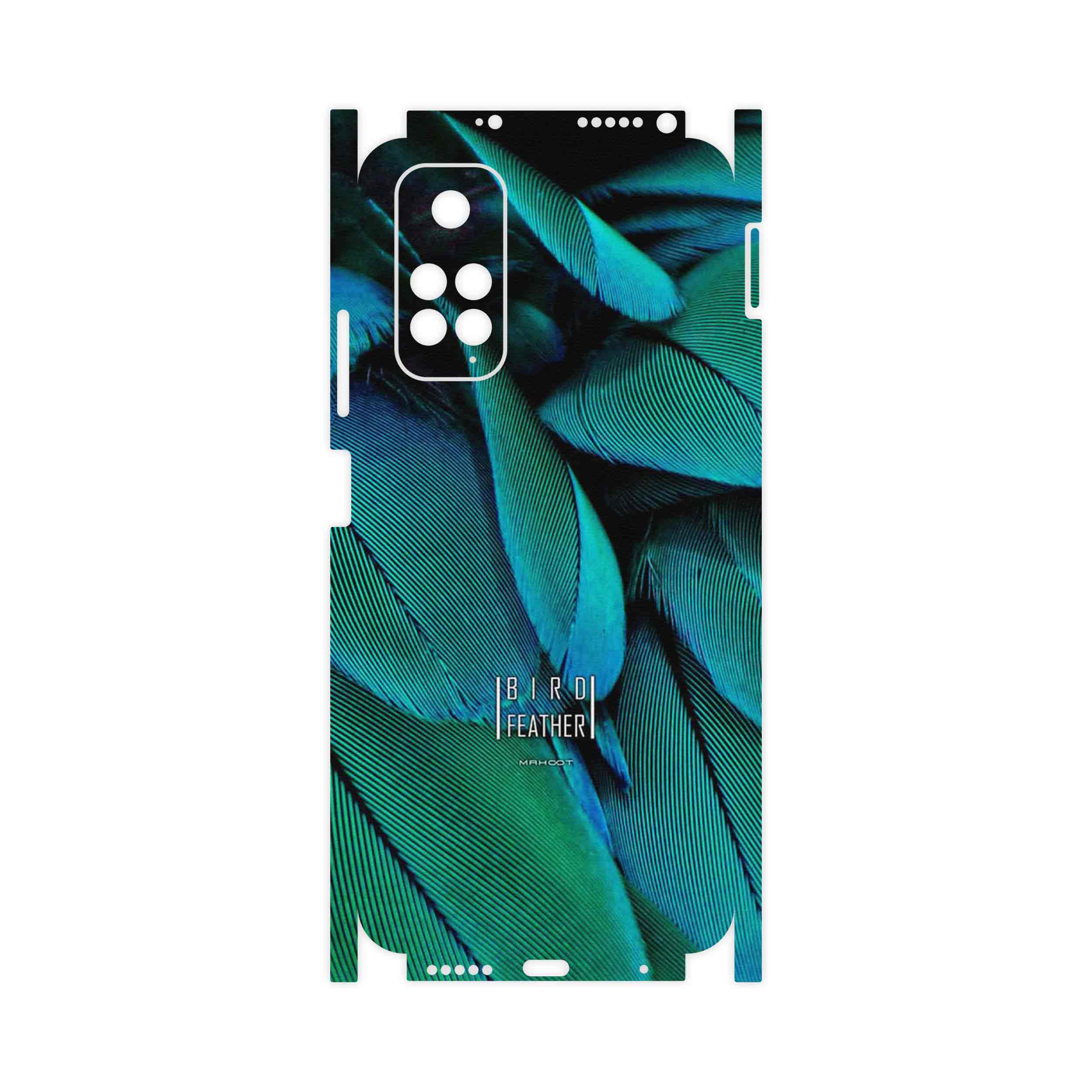 برچسب پوششی ماهوت مدل Green Feather-FullSkin مناسب برای گوشی موبایل شیائومی Redmi Note 11
