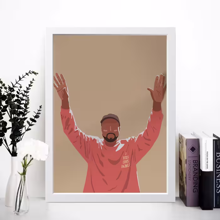 تابلو مدل کانیه وست Kanye West کدS1659-w