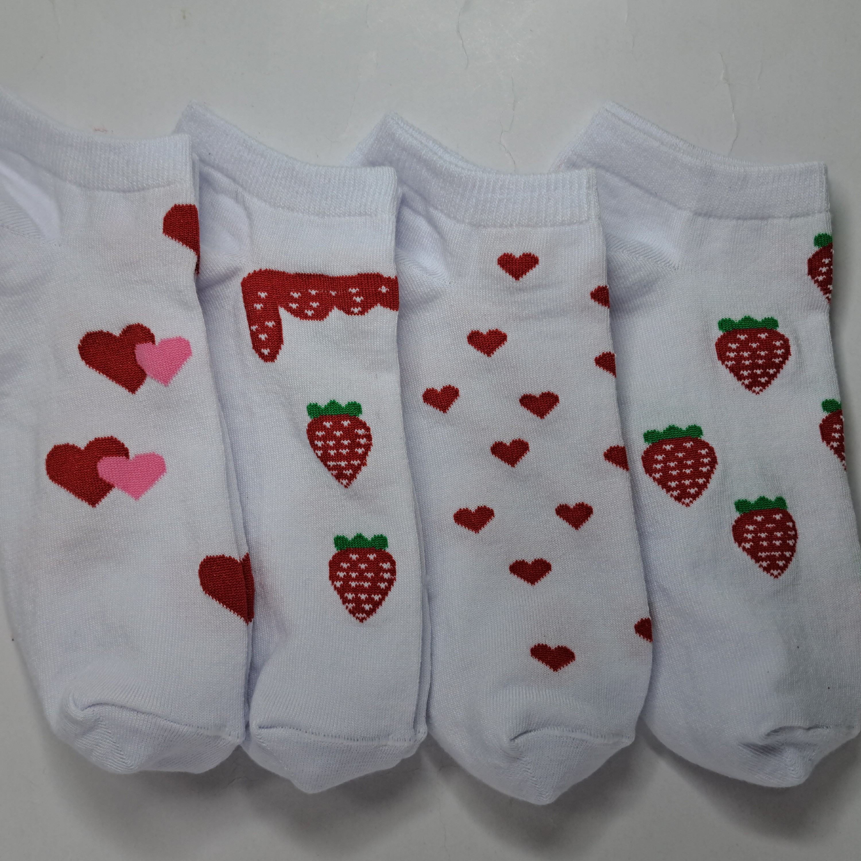 جوراب مچی زنانه مدل توت فرنگی کد W13-25پک (12 جفتی )