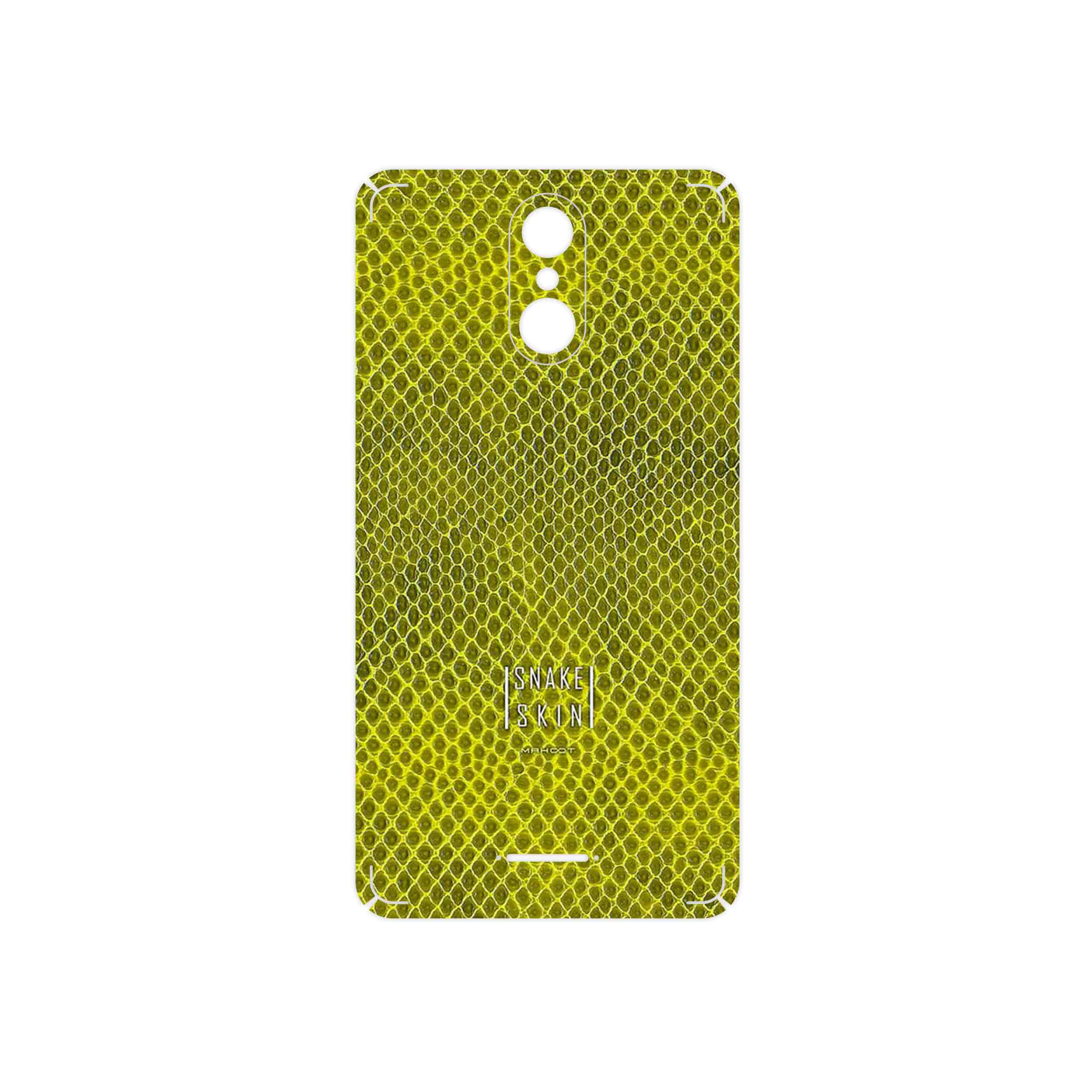 برچسب پوششی ماهوت مدل Yellow Snake Skin مناسب برای گوشی موبایل تکنو WX3F LTE