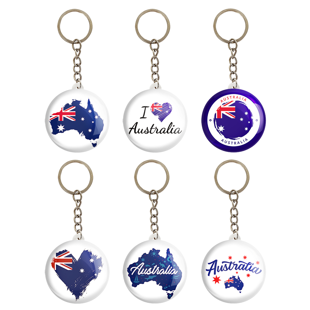 جاکلیدی خندالو مدل پرچم استرالیا کد 1220A مجموعه 6 عددی