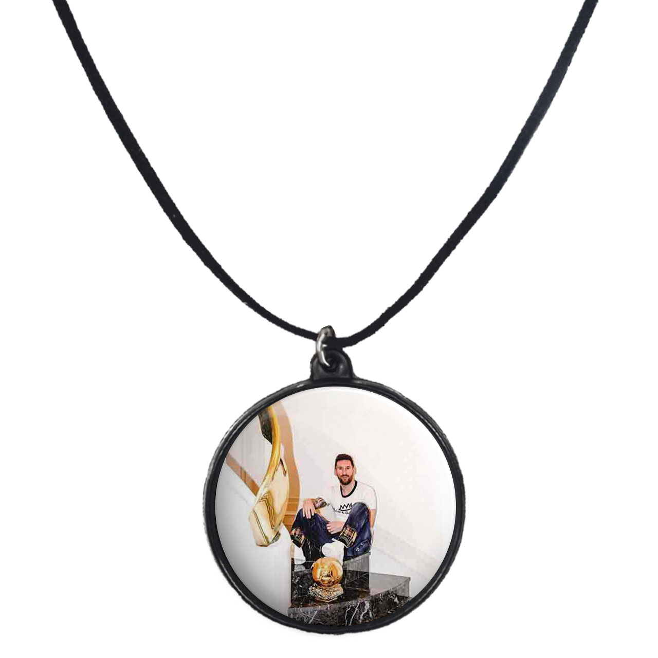 گردنبند پرمانه طرح مسی کد pmb.8883 مدل دو طرفه