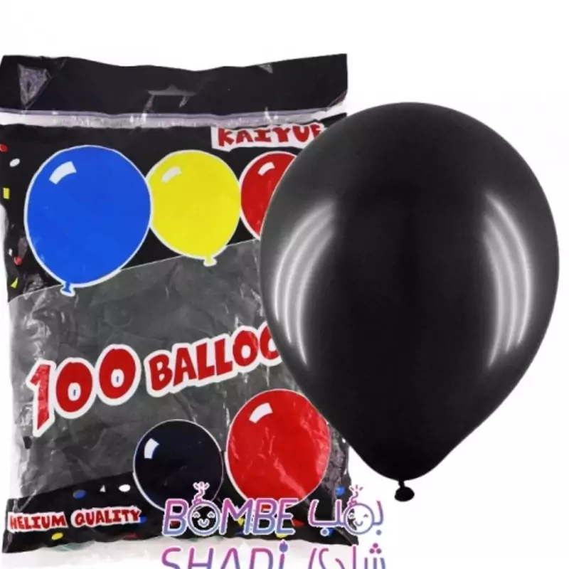 بادکنک کروم 12 اینچ مشکی