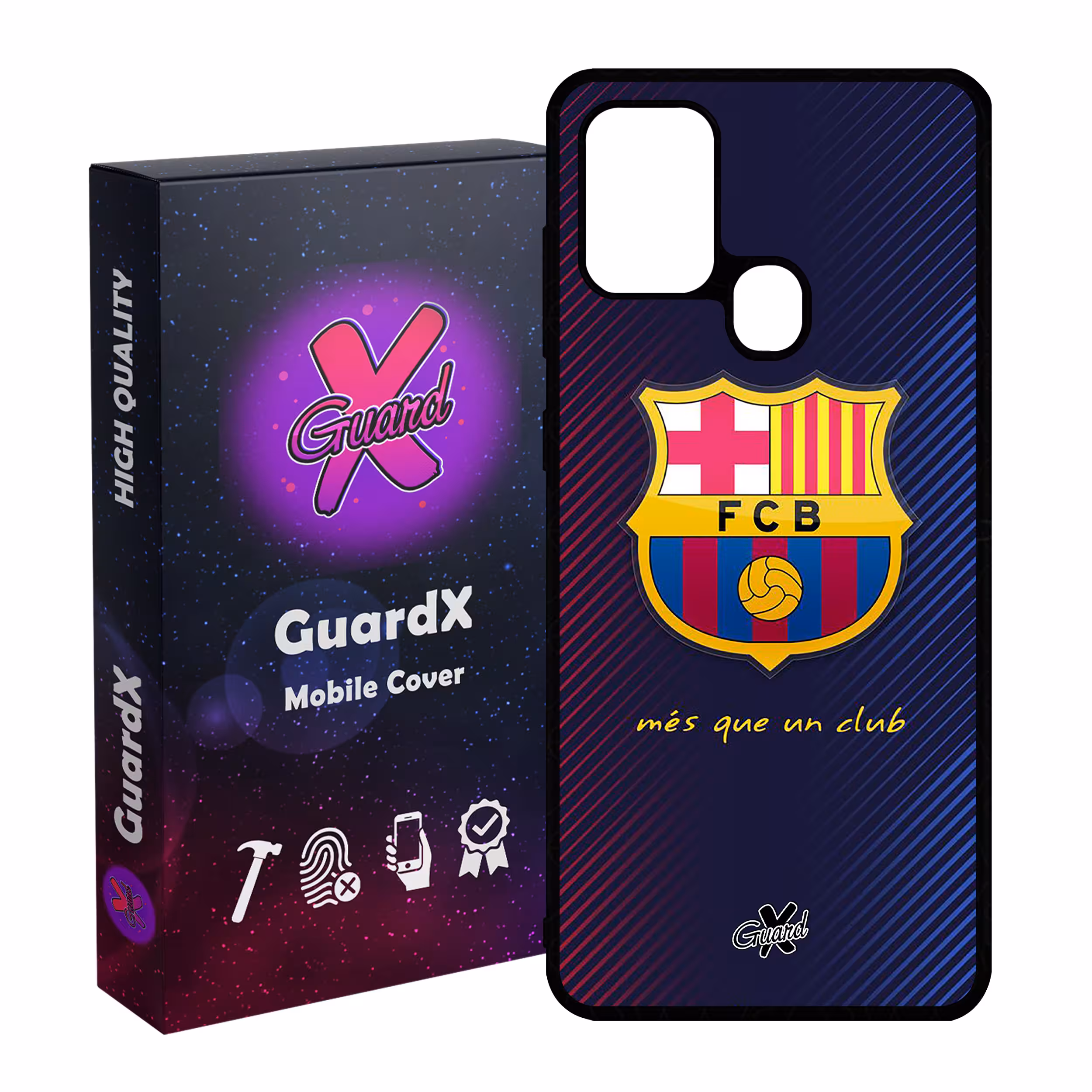 کاور گارد ایکس طرح Barcelona مدل Glass10058 مناسب برای گوشی موبایل سامسونگ Galaxy A21s