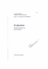 خرید و دانلود نسخه کامل کتاب Evaluation (Language Teaching : a Scheme for Teacher Education)