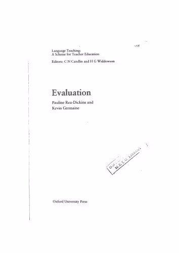 خرید و دانلود نسخه کامل کتاب Evaluation (Language Teaching : a Scheme for Teacher Education)