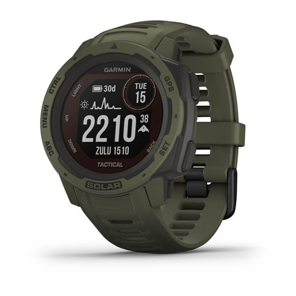 ساعت هوشمند گارمین مدل Instinct Solar Tactical Edition Moss با بند سیلیکونی