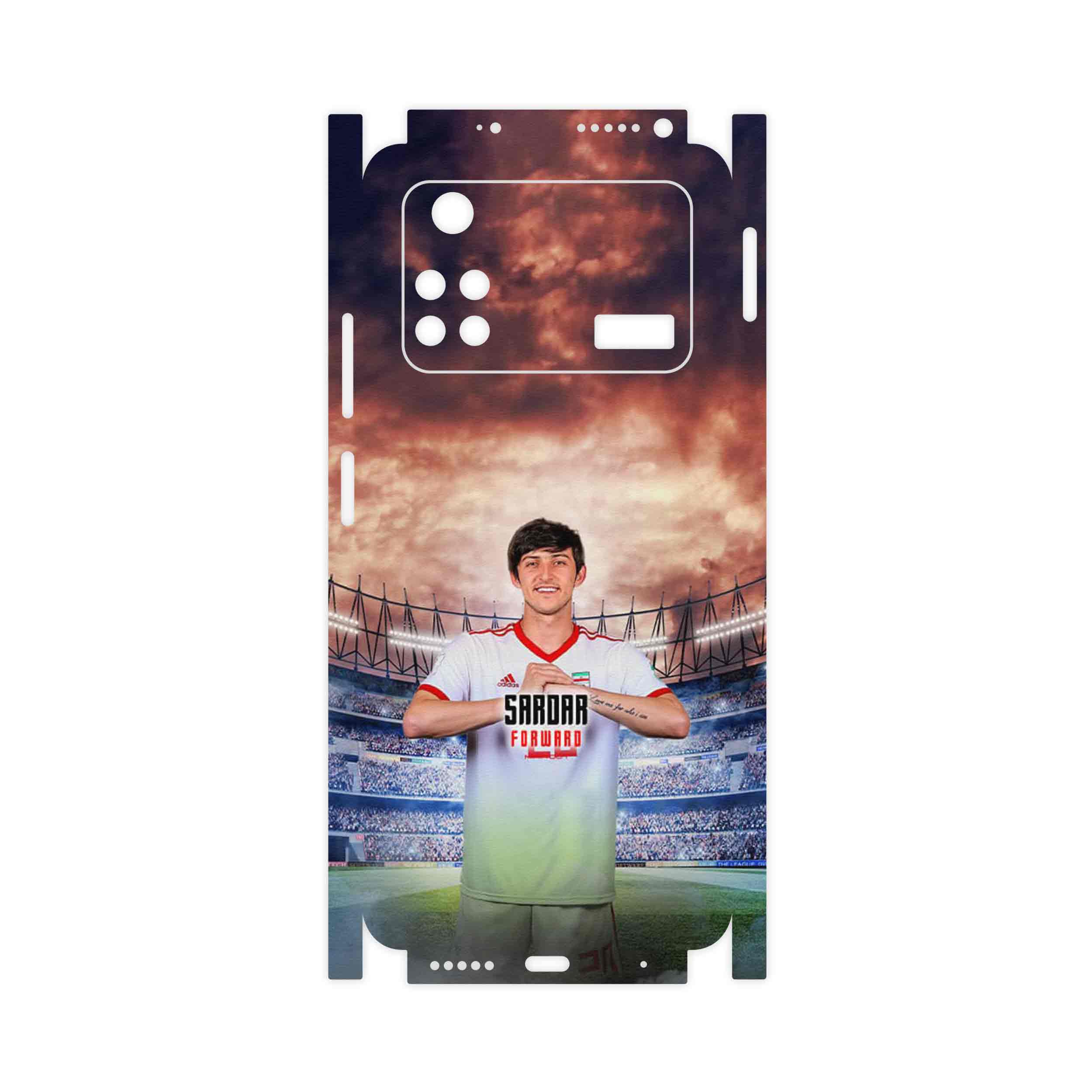 برچسب پوششی ماهوت مدل Sardar Azmoun-FullSkin مناسب برای گوشی موبایل شیائومی Poco M4 Pro 4G