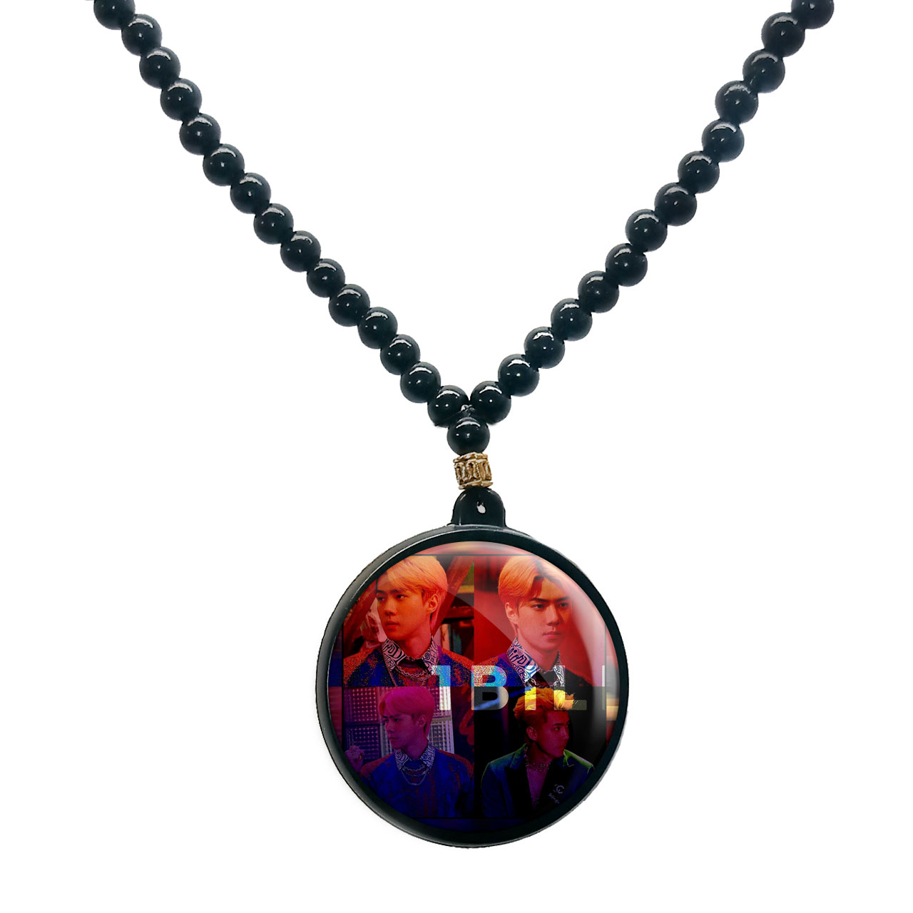 گردنبند پرمانه طرح exo کد pmd.13790 مدل دو طرفه