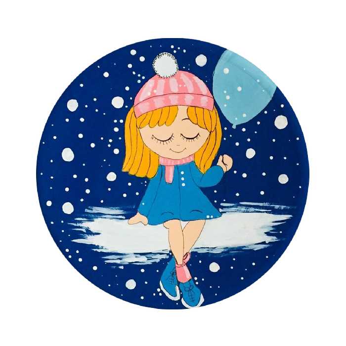 بشقاب دیوارکوب سفالی طرح دختر کد D156-S20