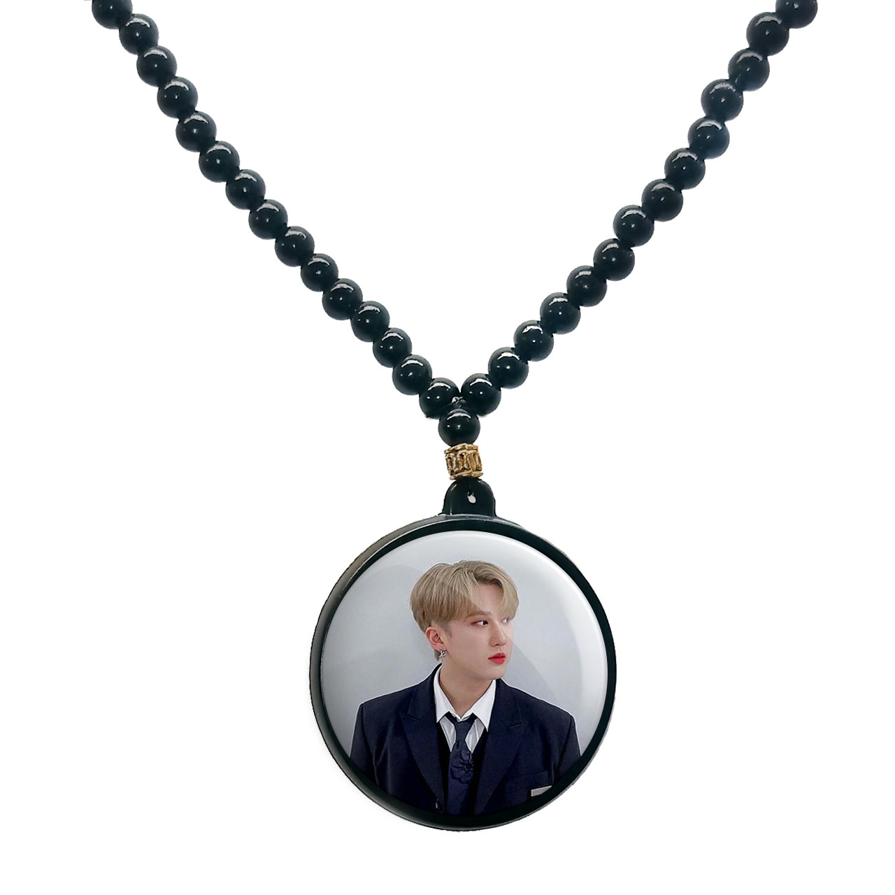 گردنبند پرمانه طرح straykids کد pmd.12279 مدل دو طرفه