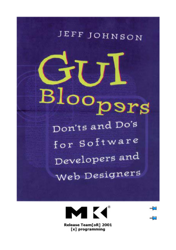خرید و دانلود نسخه کامل کتاب GUI Bloopers: Don'ts and Do's for Software Developers and Web Designers