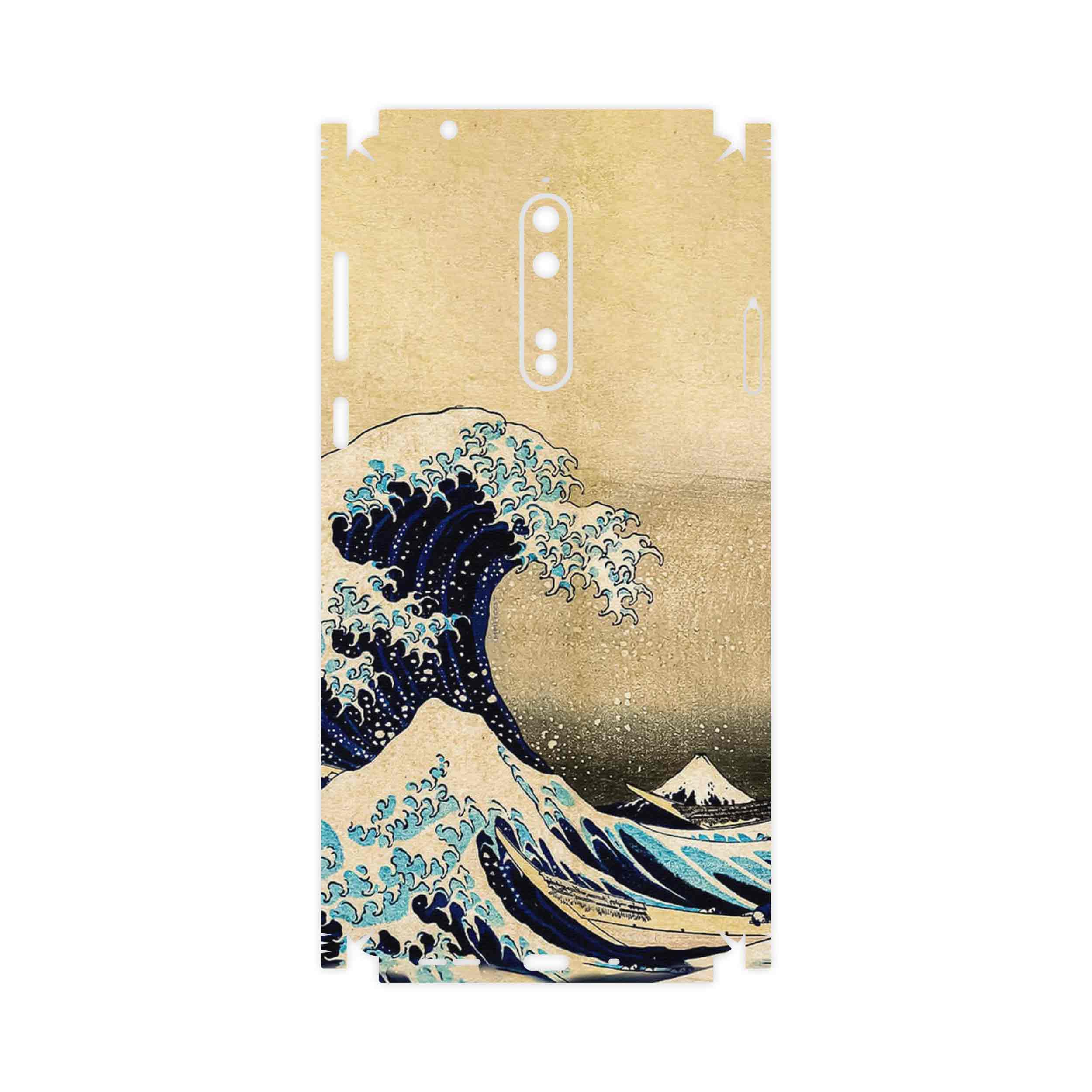 برچسب پوششی ماهوت مدل The Great Wave off Kanagawa of Hokusai-FullSkin مناسب برای گوشی موبایل نوکیا 8