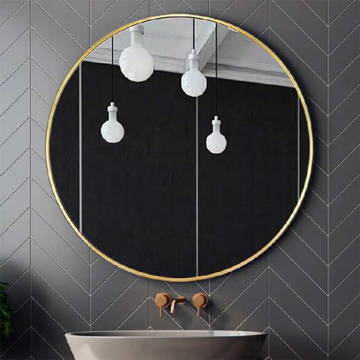 آینه مدل گرد فلزی طرح ظریف کد F-80